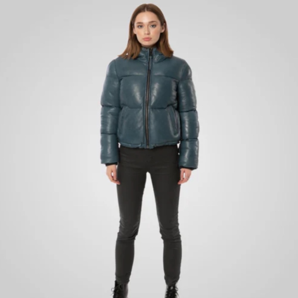 Bod & Christensen leather puffer jacket